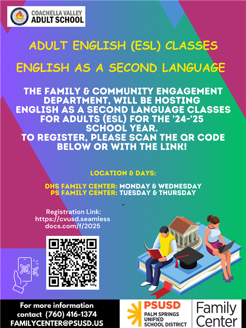 Adult english (ESL) Classes  English as a second language